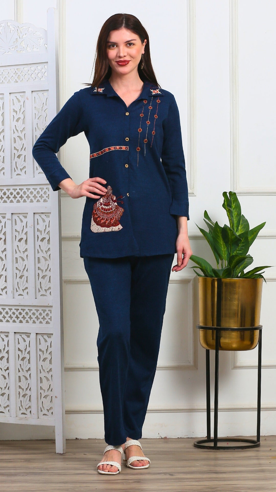 Azure Essence Woolen Coord Set