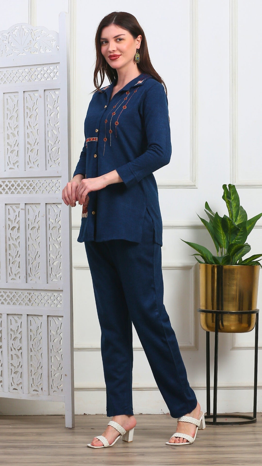 Azure Essence Woolen Coord Set