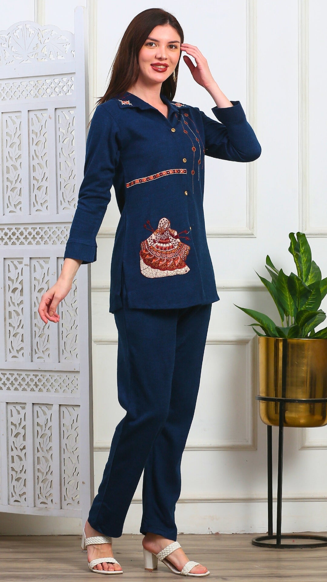Azure Essence Woolen Coord Set
