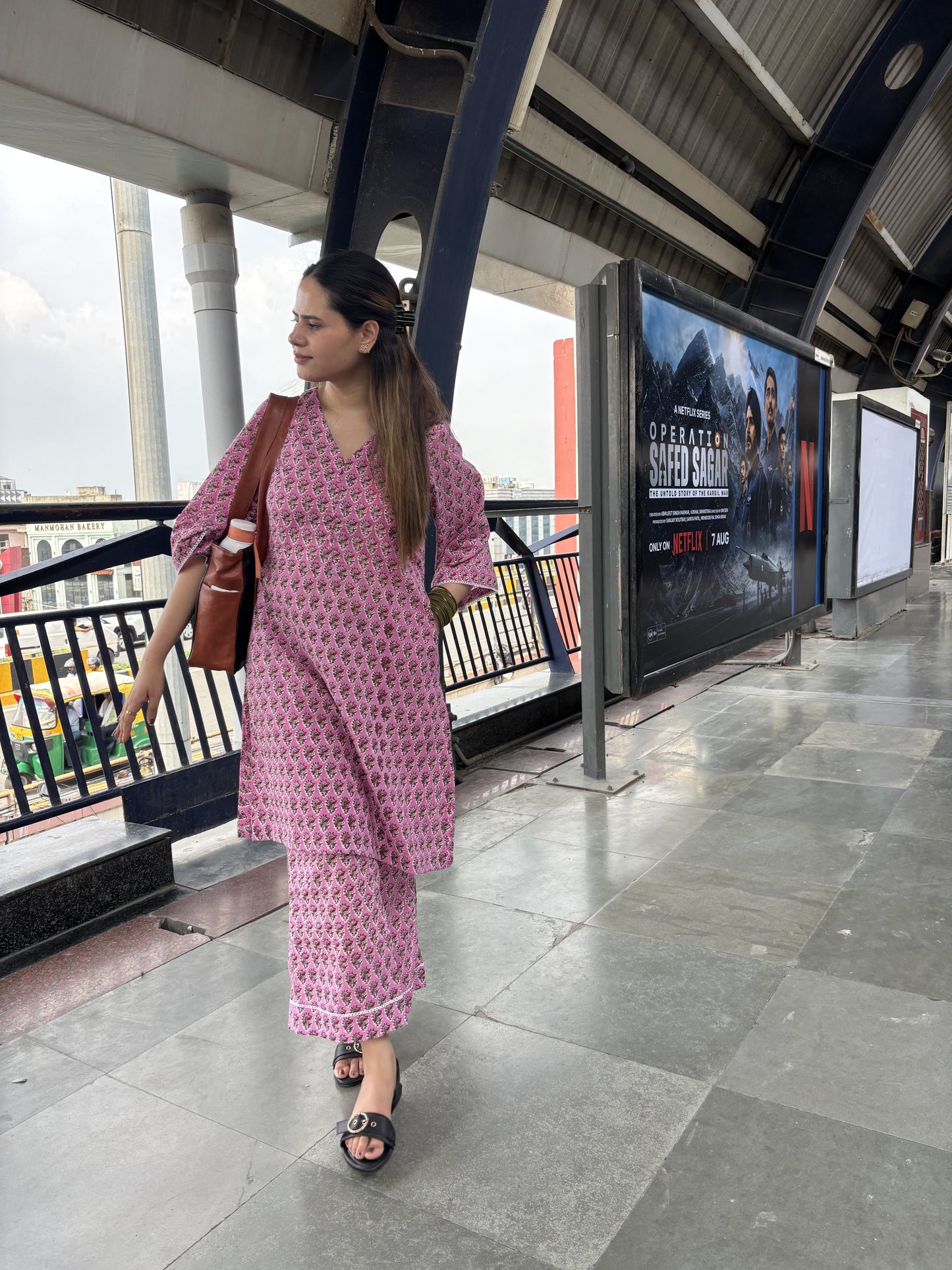 Blush Paisley Printed Kurta Set