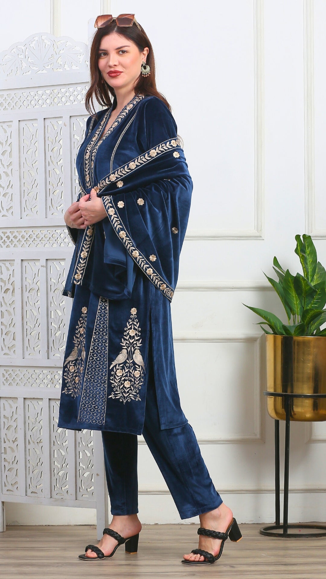 Meher Elegance Velvet Suit
