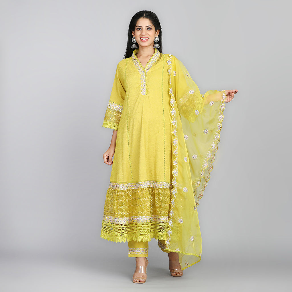 Yellow Suit - Aavarana by Karnika