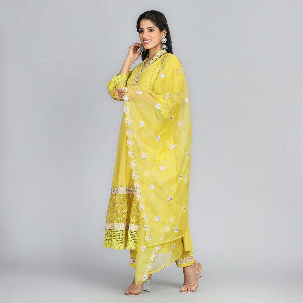 Yellow Suit - Aavarana by Karnika