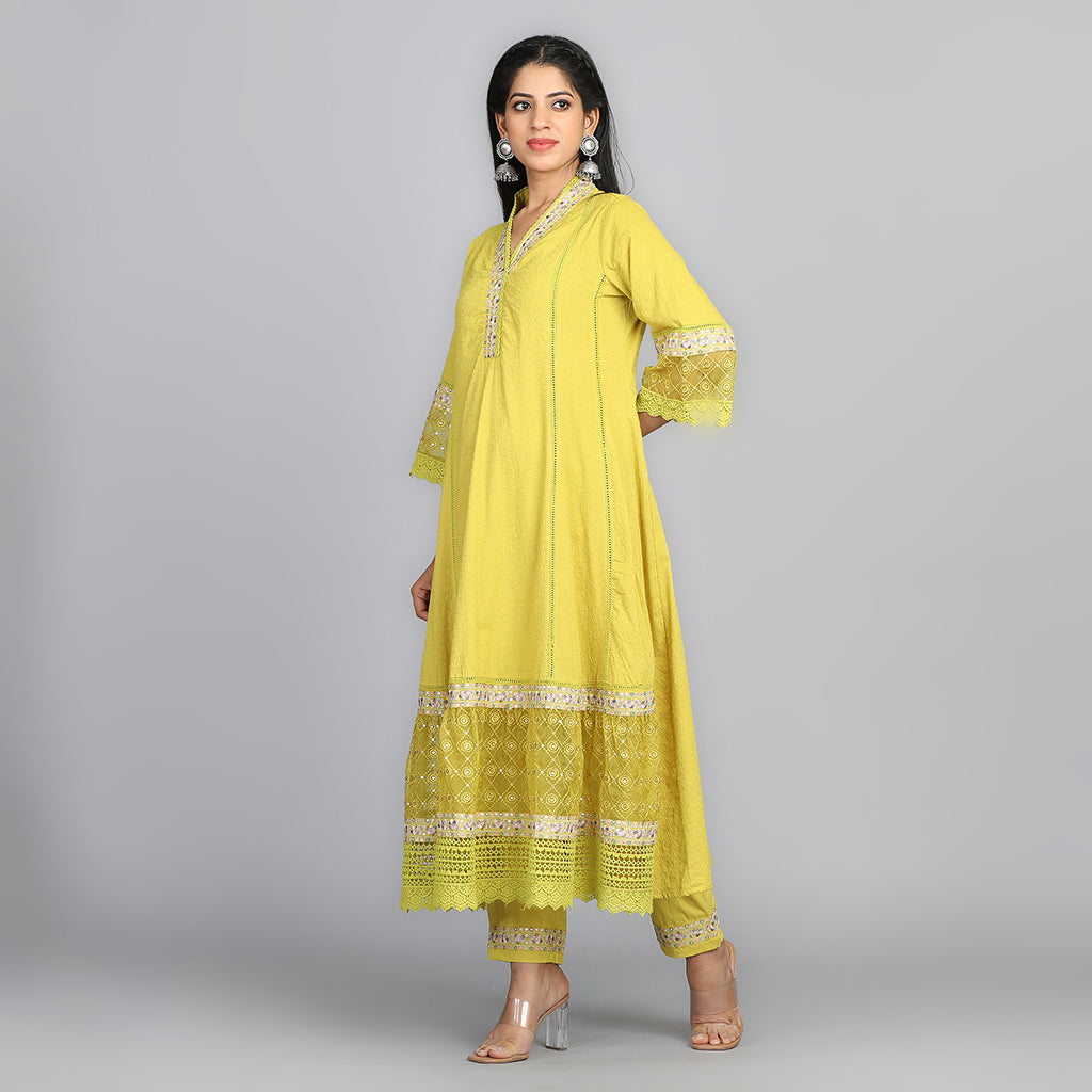 Yellow Suit - Aavarana by Karnika