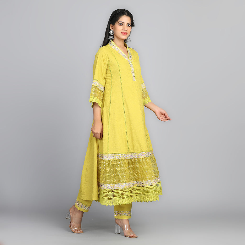 Yellow Suit - Aavarana by Karnika