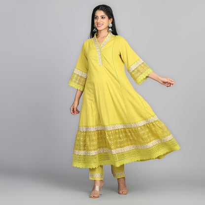 Yellow Suit - Aavarana by Karnika