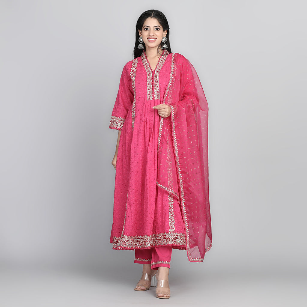 Pink Suit - Aavarana by Karnika