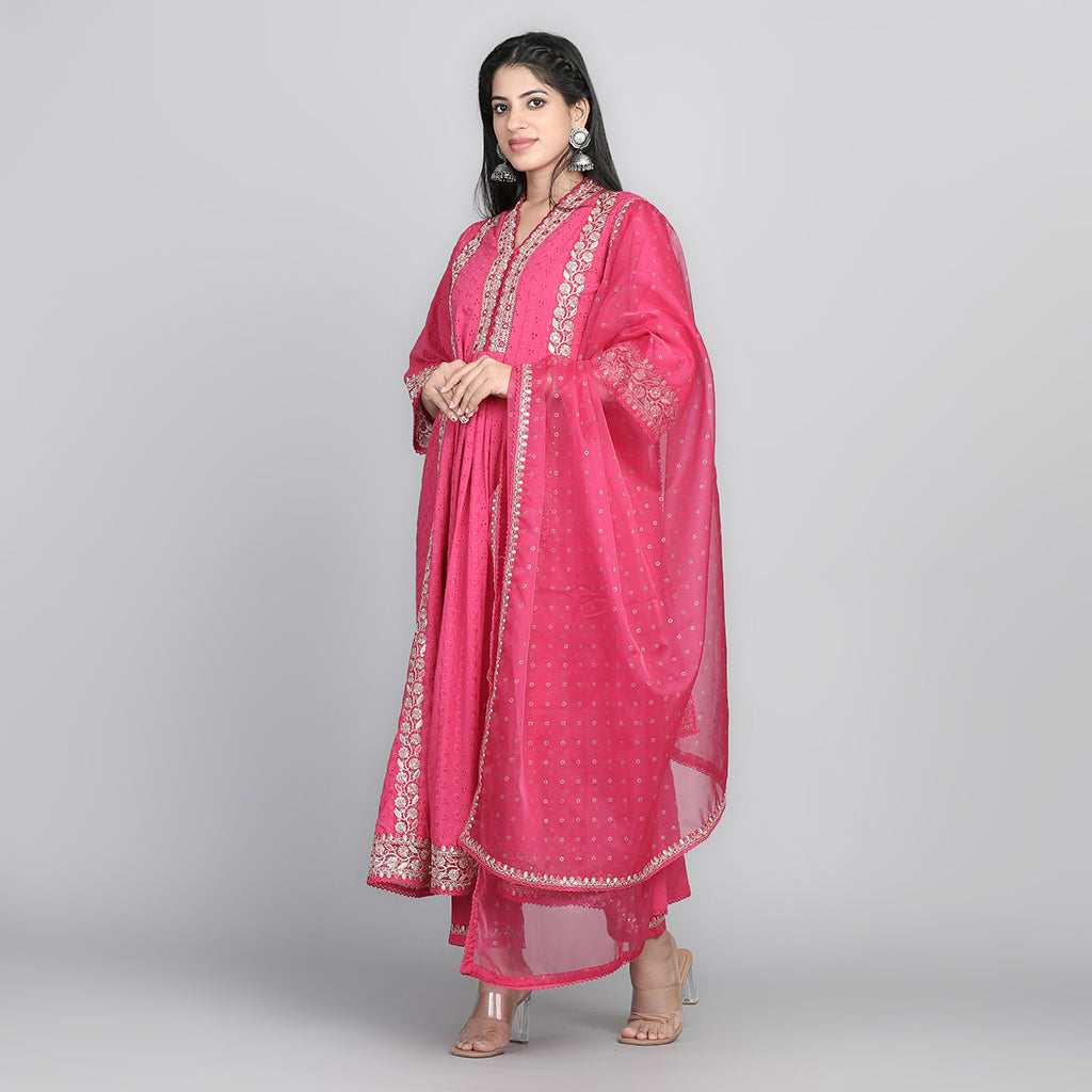 Pink Suit - Aavarana by Karnika