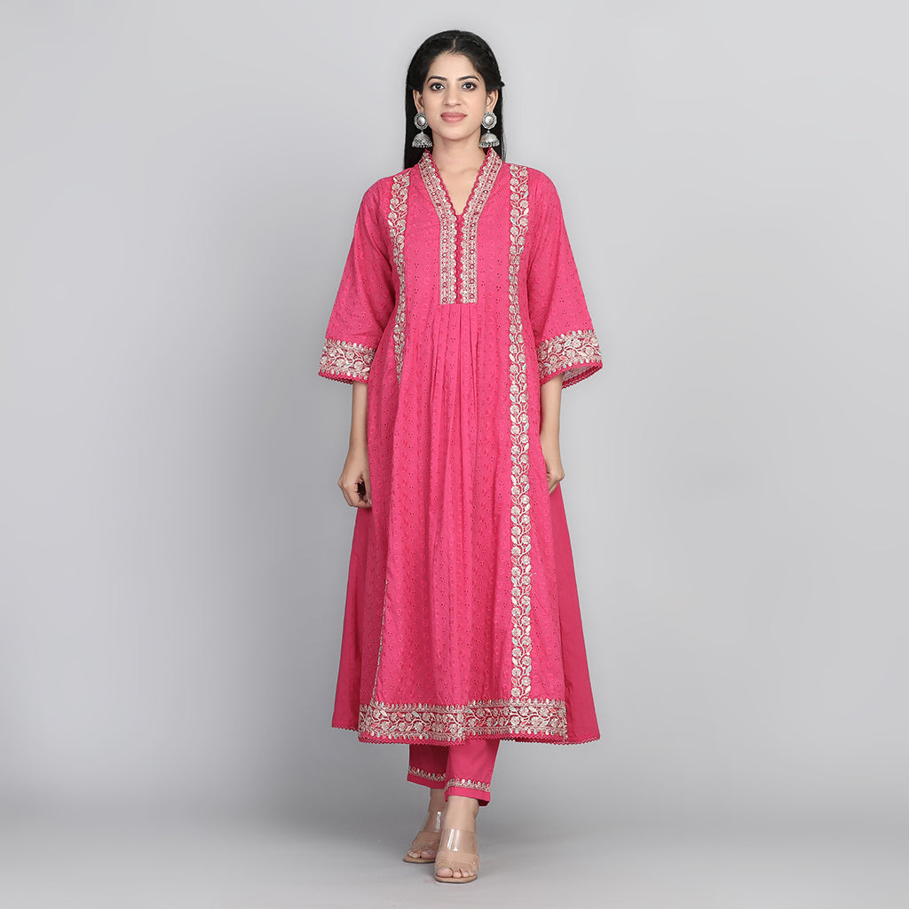 Pink Suit - Aavarana by Karnika