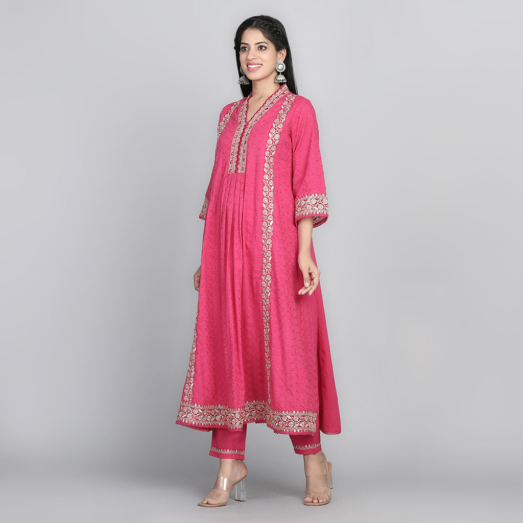 Pink Suit - Aavarana by Karnika