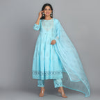Sky Blue Suit - Aavarana by Karnika