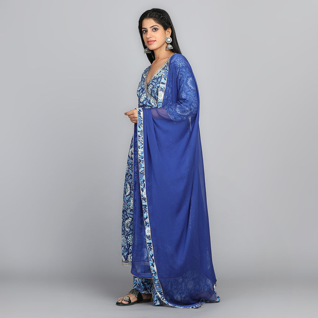 Dark Blue Suit - Aavarana by Karnika