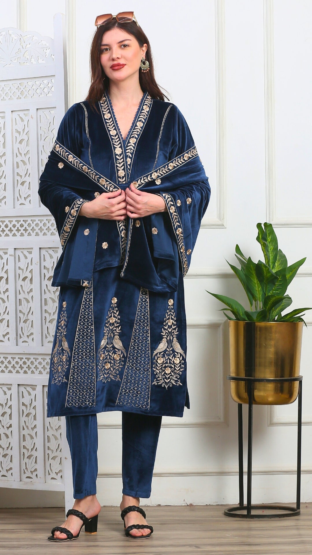 Meher Elegance Velvet Suit