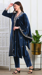 Meher Elegance Velvet Suit