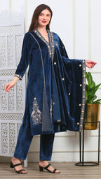 Meher Elegance Velvet Suit