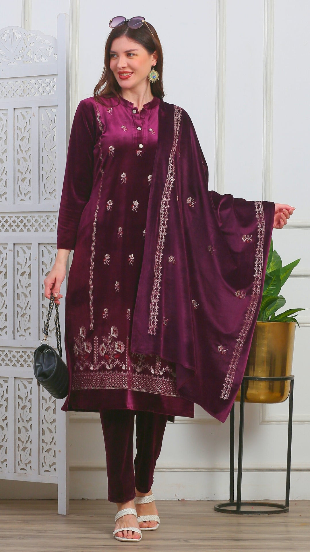 Aara Velvet Suit Set