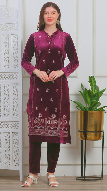 Aara Velvet Suit Set