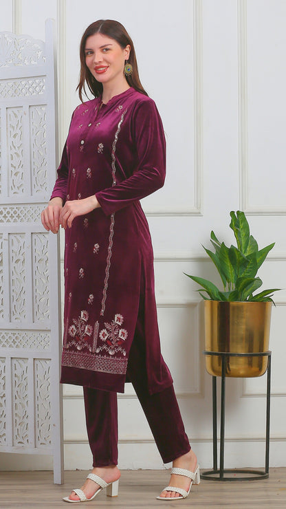 Aara Velvet Suit Set