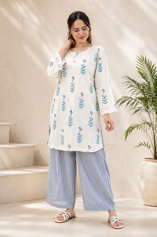 Serene Garden Botanical Cotton Co-Ord Set
