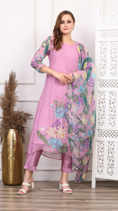 Mora Manjari Pink Salwar Suit Set