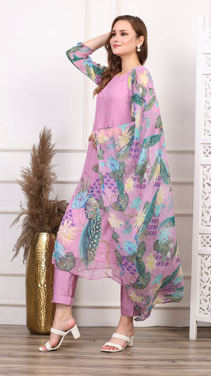 Mora Manjari Pink Salwar Suit Set