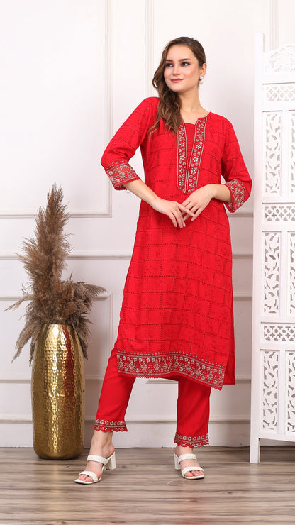 Rangin Rivaaz Cotton Heavy Suit Set