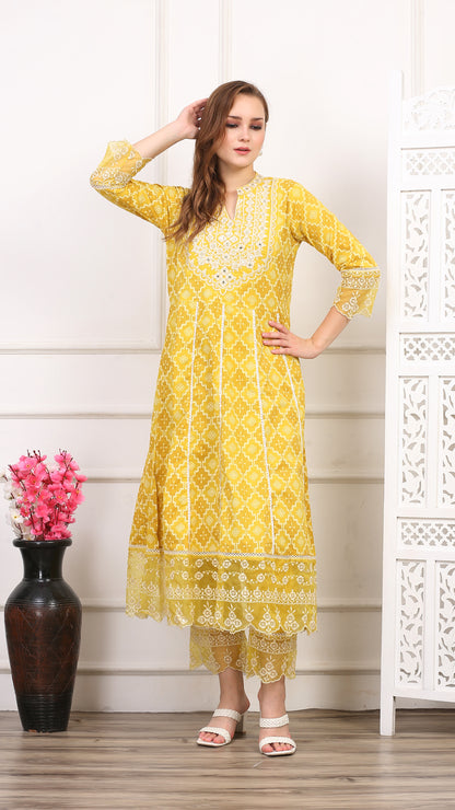 Vanika Cotton Lacework Suit Set