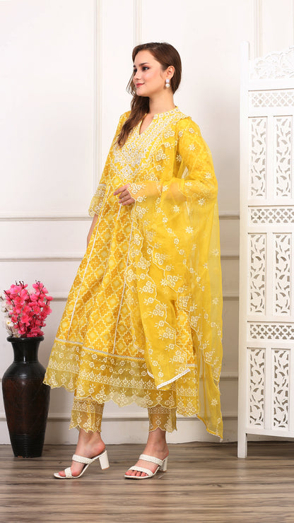 Vanika Cotton Lacework Suit Set