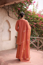 Peach Blossom Embroidered 3-Piece Cotton Suit