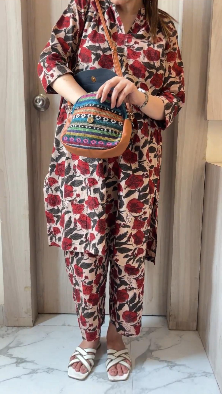 Inhouse Floral Printed Kurta Pant Set