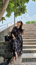 Inhouse Black Printed Kurta Pant Set