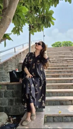 Inhouse Black Printed Kurta Pant Set